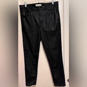 Abercrombie & Fitch The Super Skinny Ankle High Rise Coated Jeans 32 short